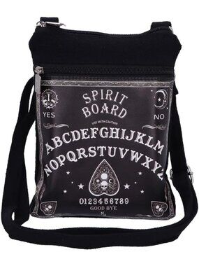 Mystical Spirit Board Shoulder Bag - Black, 23cm, Gothic Chic Accessory